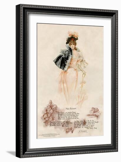 Advertisement for Ivory Soap Featuring Beautiful Miss Blossom, 1890s-null-Framed Giclee Print