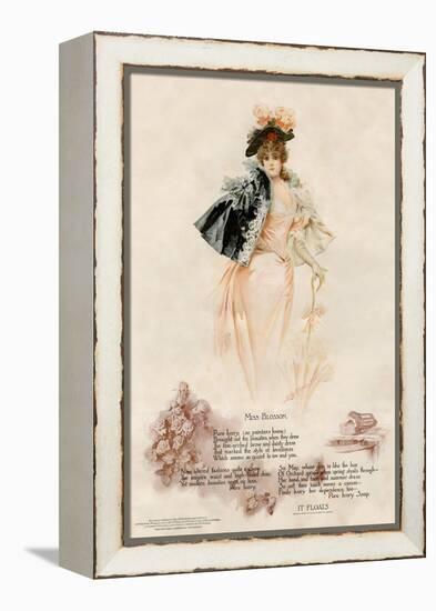 Advertisement for Ivory Soap Featuring Beautiful Miss Blossom, 1890s-null-Framed Premier Image Canvas