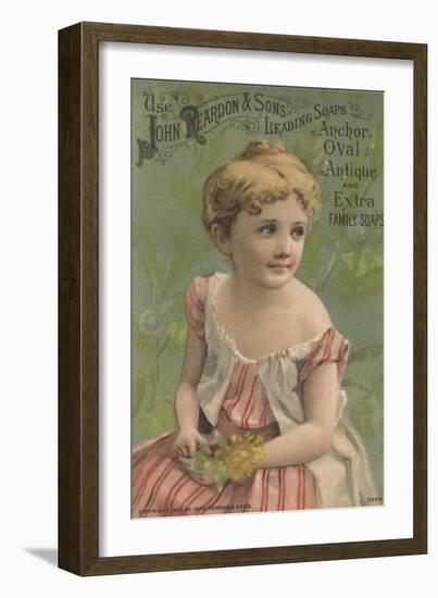 Advertisement for John Reardon and Sons Leading Soaps: Anchor, Oval, Antique and Extra Family Soaps-American School-Framed Giclee Print