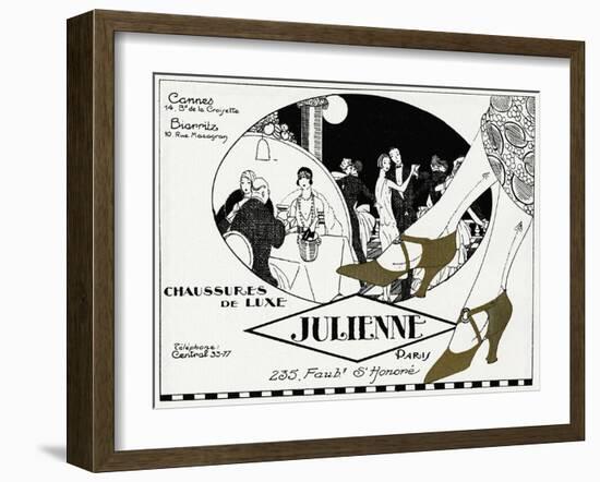 Advertisement for Julienne Luxury Shoes-null-Framed Art Print