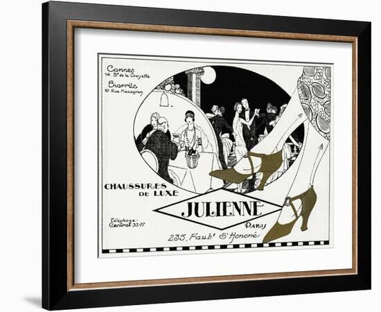 Advertisement for Julienne Luxury Shoes-null-Framed Art Print