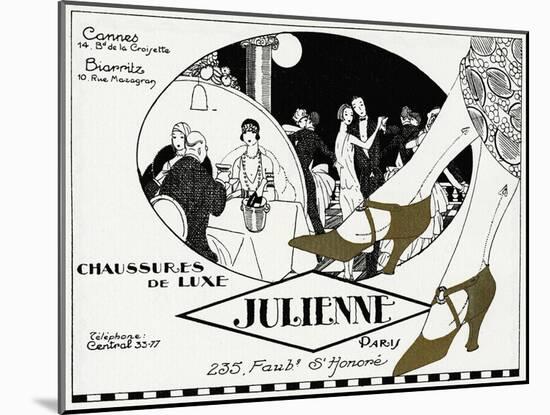 Advertisement for Julienne Luxury Shoes-null-Mounted Art Print