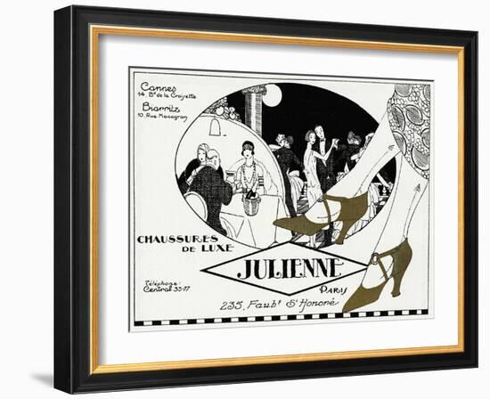 Advertisement for Julienne Luxury Shoes-null-Framed Art Print