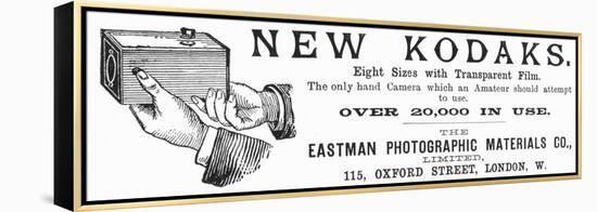 Advertisement for Kodak Cameras, 1890-null-Framed Premier Image Canvas