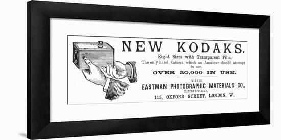 Advertisement for Kodak Cameras, 1890-null-Framed Giclee Print