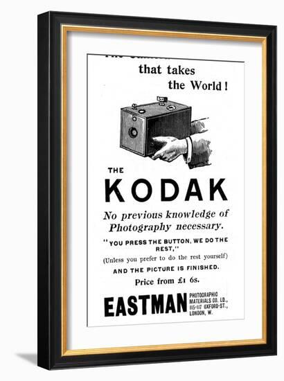 Advertisement for Kodak Cameras, 1893-null-Framed Giclee Print