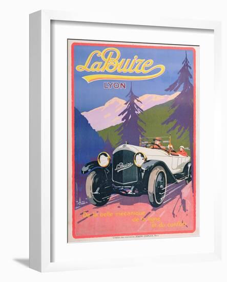 Advertisement for La Buize Automobiles, C.1920-null-Framed Giclee Print