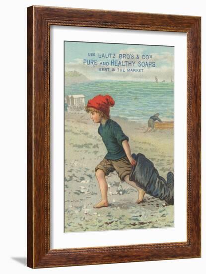 Advertisement for Lautz Bro's and Co's Pure and Healthy Soaps, C.1880-American School-Framed Giclee Print