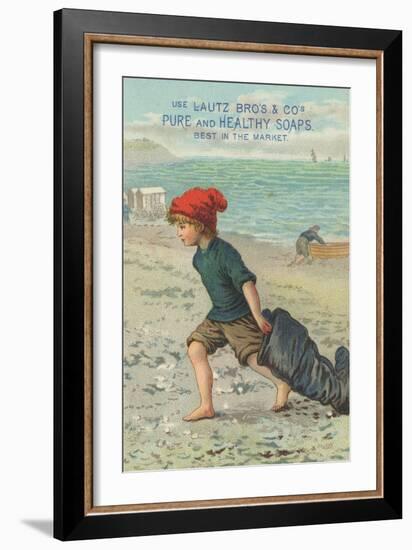 Advertisement for Lautz Bro's and Co's Pure and Healthy Soaps, C.1880-American School-Framed Giclee Print