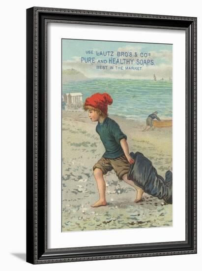 Advertisement for Lautz Bro's and Co's Pure and Healthy Soaps, C.1880-American School-Framed Giclee Print