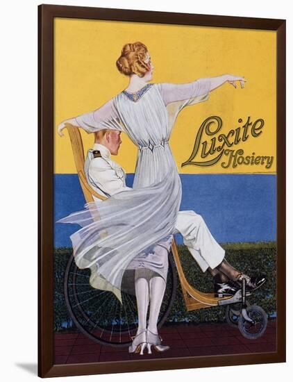 Advertisement for 'Luxite Hosiery', from 'Vogue' Magazine, 1919 (Colour Litho)-C. Coles Phillips-Framed Premium Giclee Print