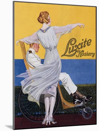Advertisement for 'Luxite Hosiery', from 'Vogue' Magazine, 1919 (Colour Litho)-C. Coles Phillips-Mounted Giclee Print