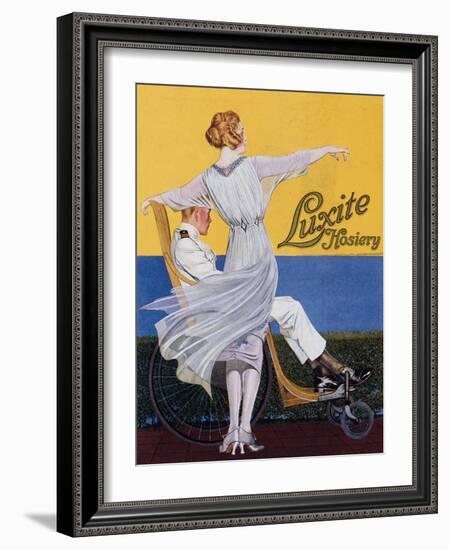 Advertisement for 'Luxite Hosiery', from 'Vogue' Magazine, 1919 (Colour Litho)-C. Coles Phillips-Framed Giclee Print