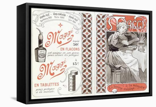 Advertisement for Maggi, late 19th century-Alphonse Mucha-Framed Premier Image Canvas