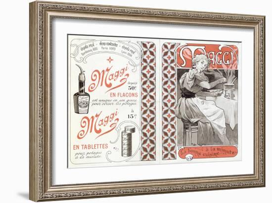 Advertisement for Maggi, late 19th century-Alphonse Mucha-Framed Giclee Print