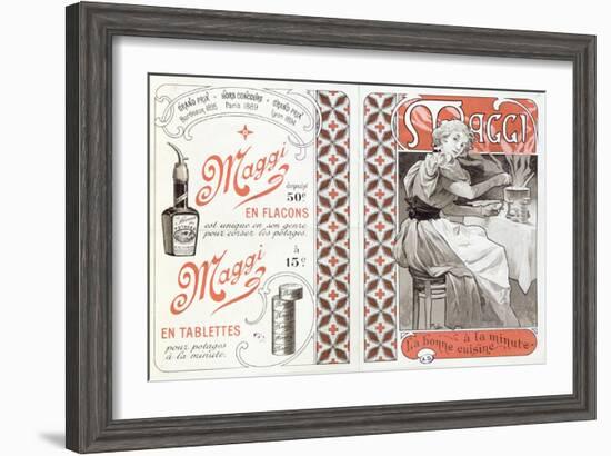Advertisement for Maggi, late 19th century-Alphonse Mucha-Framed Giclee Print