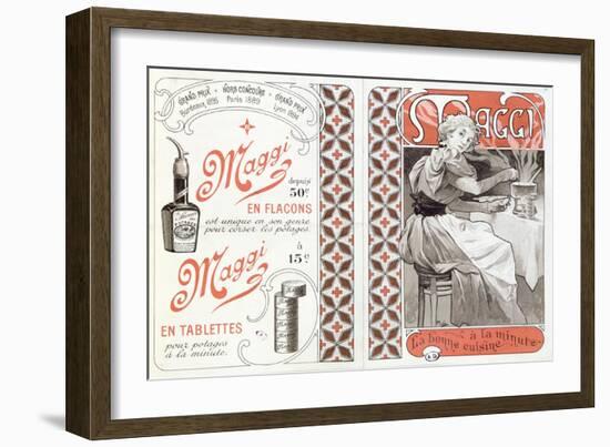 Advertisement for Maggi, late 19th century-Alphonse Mucha-Framed Giclee Print