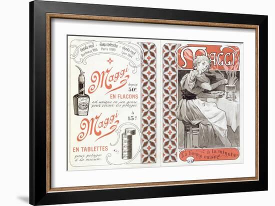 Advertisement for Maggi, late 19th century-Alphonse Mucha-Framed Giclee Print