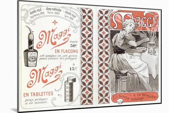 Advertisement for Maggi, late 19th century-Alphonse Mucha-Mounted Giclee Print