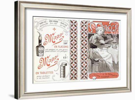 Advertisement for Maggi, late 19th century-Alphonse Mucha-Framed Giclee Print