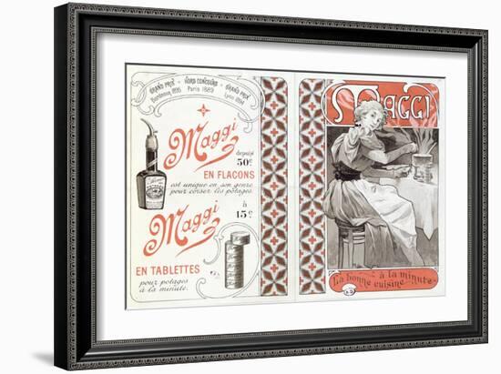 Advertisement for Maggi, late 19th century-Alphonse Mucha-Framed Giclee Print