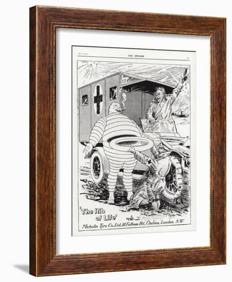 Advertisement for Michelin Tyres-null-Framed Giclee Print