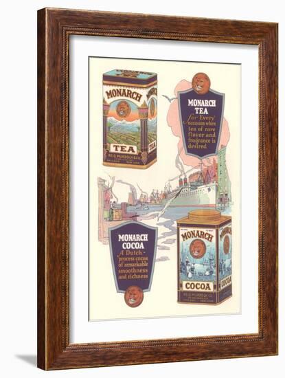 Advertisement for Monarch Cocoa and Tea-null-Framed Art Print