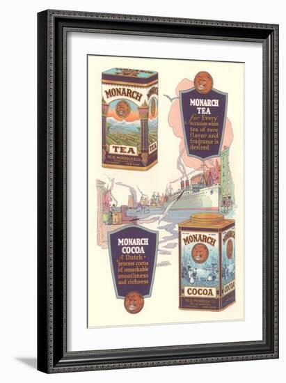 Advertisement for Monarch Cocoa and Tea-null-Framed Art Print