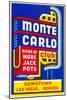 Advertisement for Monte Carlo Club, Las Vegas, Nevada-null-Mounted Art Print