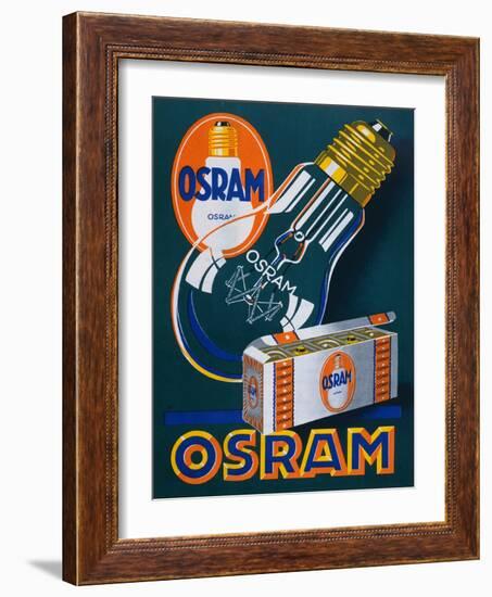 Advertisement for Osram Lightbulbs, 1927-null-Framed Giclee Print