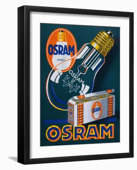 Advertisement for Osram Lightbulbs, 1927-null-Framed Giclee Print