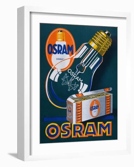 Advertisement for Osram Lightbulbs, 1927-null-Framed Giclee Print