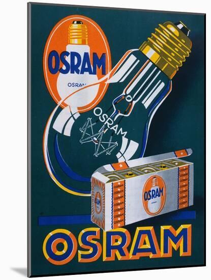 Advertisement for Osram Lightbulbs, 1927-null-Mounted Giclee Print