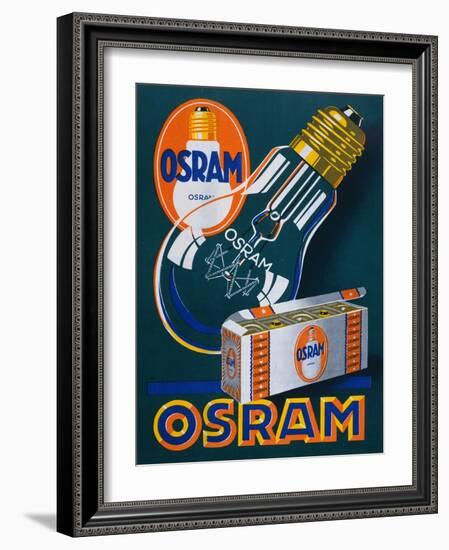 Advertisement for Osram Lightbulbs, 1927-null-Framed Giclee Print