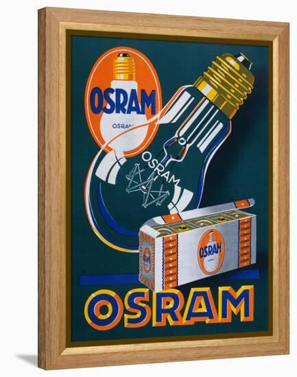 Advertisement for Osram Lightbulbs, 1927-null-Framed Premier Image Canvas