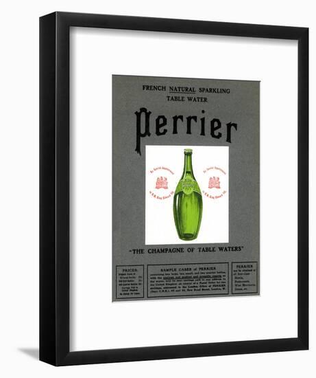 Advertisement for Perrier water, 1905. Artist: Unknown-Unknown-Framed Giclee Print