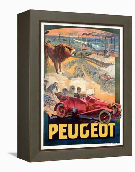 Advertisement for Peugeot, Printed by Affiches Camis, Paris, c.1922-Francisco Tamagno-Framed Premier Image Canvas