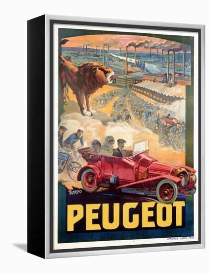 Advertisement for Peugeot, Printed by Affiches Camis, Paris, c.1922-Francisco Tamagno-Framed Premier Image Canvas