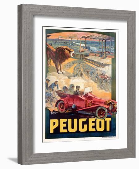 Advertisement for Peugeot, Printed by Affiches Camis, Paris, c.1922-Francisco Tamagno-Framed Giclee Print