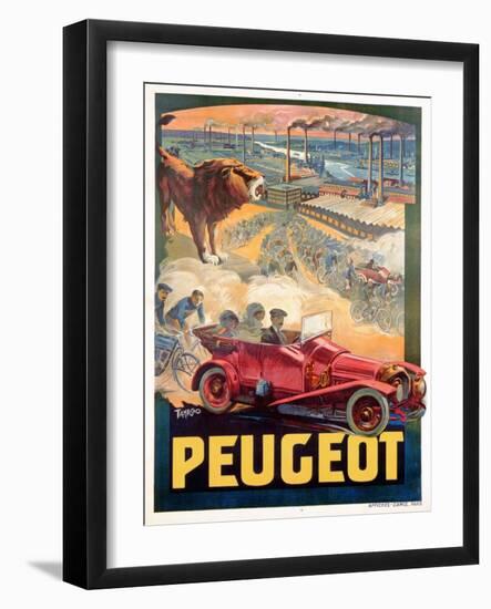 Advertisement for Peugeot, Printed by Affiches Camis, Paris, c.1922-Francisco Tamagno-Framed Giclee Print