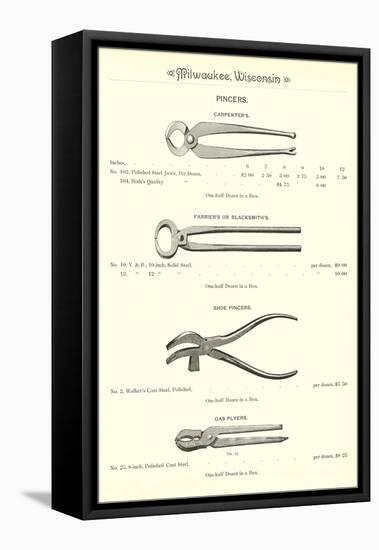 Advertisement for Pincers and Pliers-null-Framed Stretched Canvas