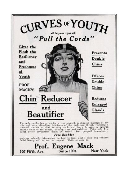 'Advertisement for Prof. Mack's Chin Reducer and Beautifier, 1890s ...