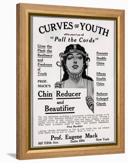Advertisement for Prof. Mack's Chin Reducer and Beautifier, 1890s-null-Framed Premier Image Canvas