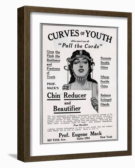 Advertisement for Prof. Mack's Chin Reducer and Beautifier, 1890s-null-Framed Giclee Print