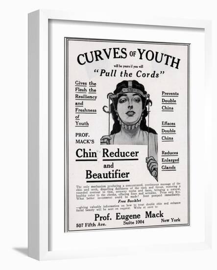 Advertisement for Prof. Mack's Chin Reducer and Beautifier, 1890s-null-Framed Giclee Print