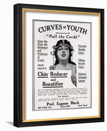 Advertisement for Prof. Mack's Chin Reducer and Beautifier, 1890s-null-Framed Giclee Print