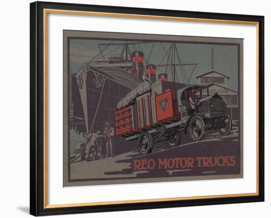 Advertisement for Reo Motor Trucks, C.1910-null-Framed Giclee Print