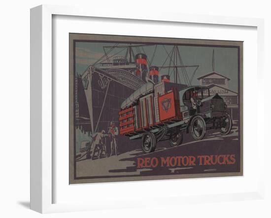 Advertisement for Reo Motor Trucks, C.1910-null-Framed Giclee Print