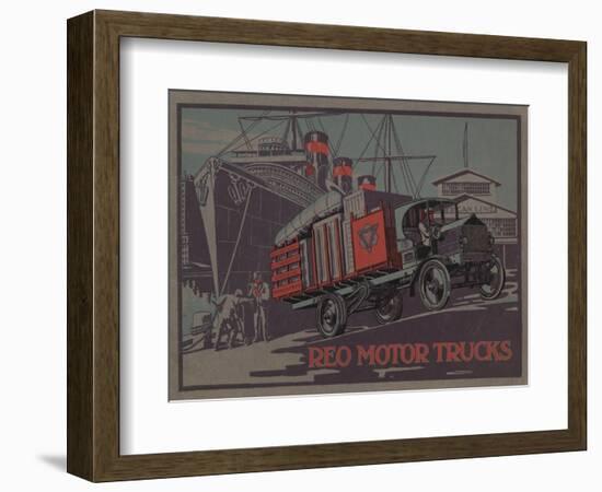 Advertisement for Reo Motor Trucks, C.1910-null-Framed Giclee Print