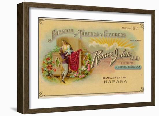 Advertisement for Romeo y Julieta cigars, c1900s-Unknown-Framed Giclee Print